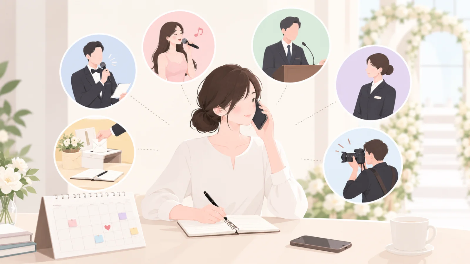 예식 일주일 전 역할 배정 확인